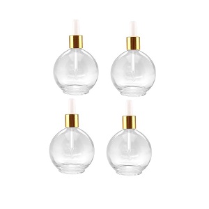 Empty Aromatherapy Glass Dropper Bottle Transparent Clear Sphere shape Bubble Shape For Perfume Ointments Lotions Oils