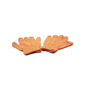 Orange Exfoliating Shower Gloves Body Scrub Mittens Loofah Nail & Beauty Supply UK Www.Nailycious.co.uk